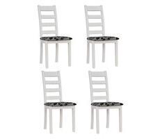 Komplet białych krzeseł do jadalni