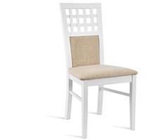 kolor krzesła: biały półmat, tapicerka: Newada 6