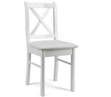 kolor krzesła: biały półmat, tapicerka: spoza oferty