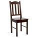 kolor krzesła: ciemny orzech półmat, siedzisko: ciemny orzech półmat