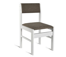 kolor krzesła: biały półmat, tapicerka: spoza oferty 