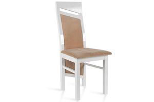 kolor krzesła: biały półmat, tapicerka: Tunis 2323