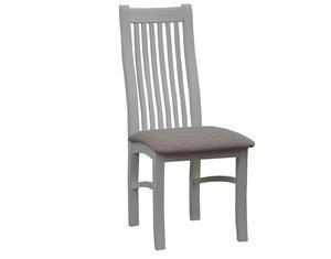 kolor krzesła: biały półmat, tapicerka: spoza oferty