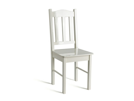 Krzesło do kuchni białe/krem/polysk model 12
