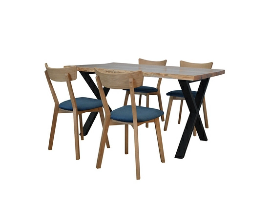 Stół dębowy 90x160 + 4 krzesła 115 