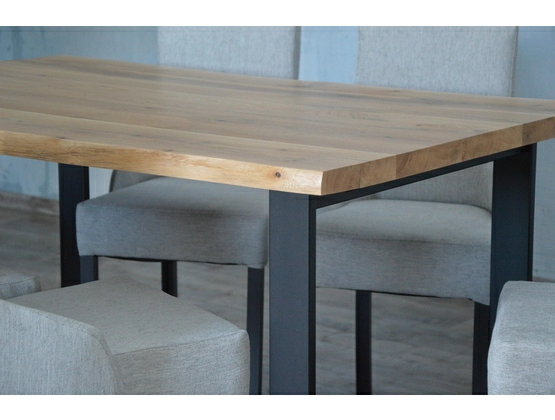 Stół dębowy Simple +  krzesła drewniane Duck