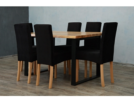 Stół dębowy Simple + krzesła Modena
