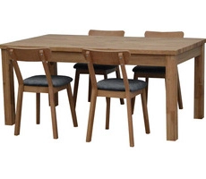 Stół dębowy St D-01 + 4 krzesła model Vega