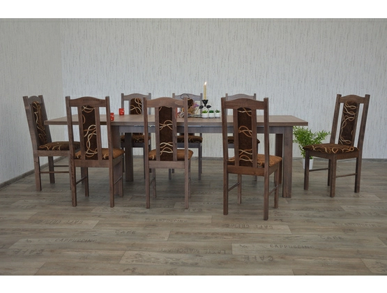 Stół do jadalni W1 z krzesłami model 3