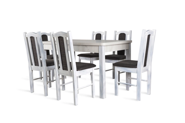 Stół do jadalni W2 z krzesłami model 3