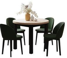 Stół do jadalni STL 52 + 4 krzesła model KT 66N