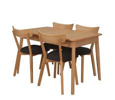 Stół Remy okleina dębowa + 4 krzesła dębowe kr 115